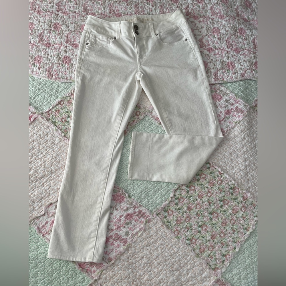 American Eagle Artist Crop Stretch Jeans | White | Size:4